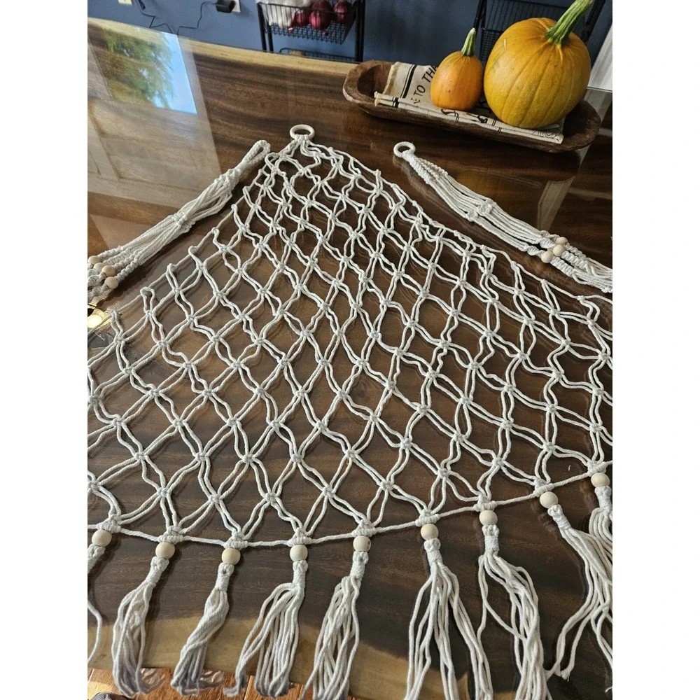 Macrame 3 Piece Set. Hammock, 2 Plant Hangers. Chk Description For sizes. New